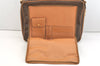 Authentic CELINE Macadam Blason 2Way Travel Boston Bag PVC Leather Brown 5449J