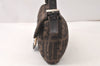 Authentic FENDI Mamma Baguette Shoulder Hand Bag Wool Leather Brown 5452K