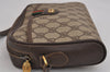 Authentic GUCCI Web Sherry Line Shoulder Bag GG PVC Leather Brown Junk 5453J