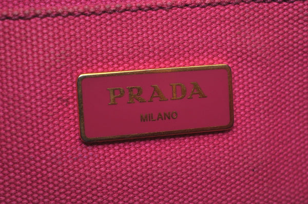 Authentic PRADA SS Canvas 2Way Shoulder Cross Body Hand Bag Pink 5454I