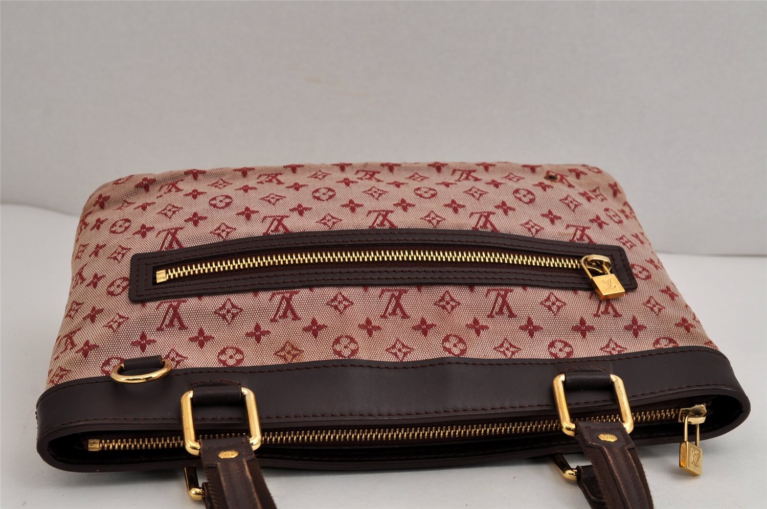 Authentic Louis Vuitton Monogram Mini Lucille PM Hand Bag Pink M92678 LV 5455J