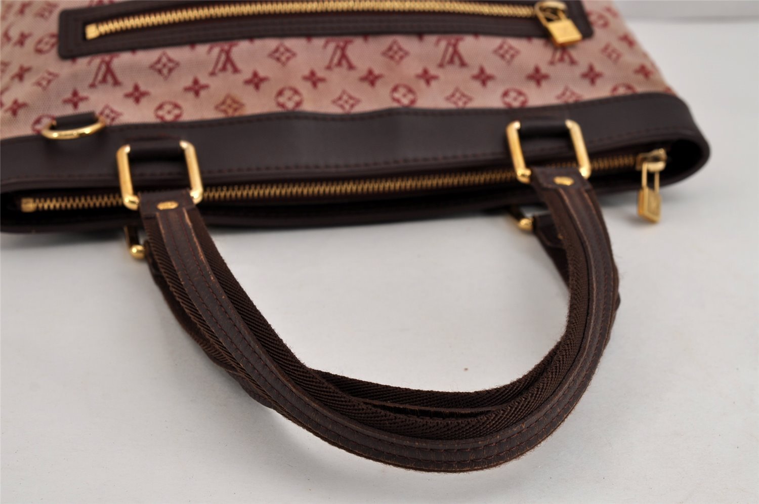 Authentic Louis Vuitton Monogram Mini Lucille PM Hand Bag Pink M92678 LV 5455J