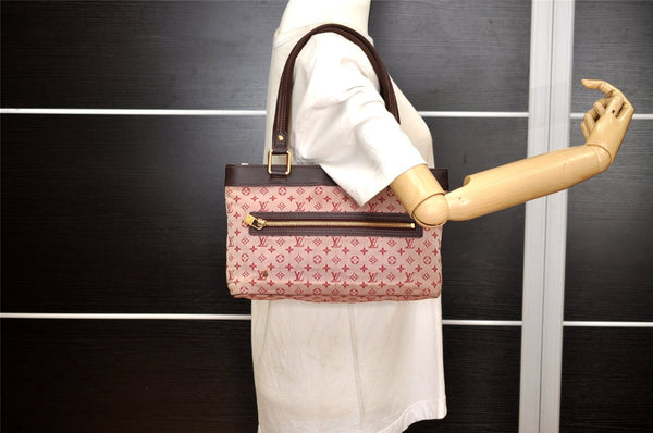 Authentic Louis Vuitton Monogram Mini Lucille PM Hand Bag Pink M92678 LV 5455J