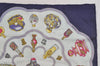 Authentic HERMES Petit Carre 40 Scarf "Qu' importe le flacon" Silk Purple 5456J