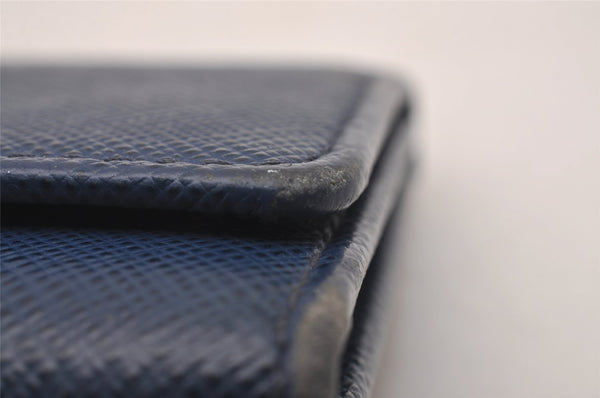 Authentic PRADA SAFFIANO METAL Leather 4 Hooks Key Case 1PG004 Navy Box 5457J