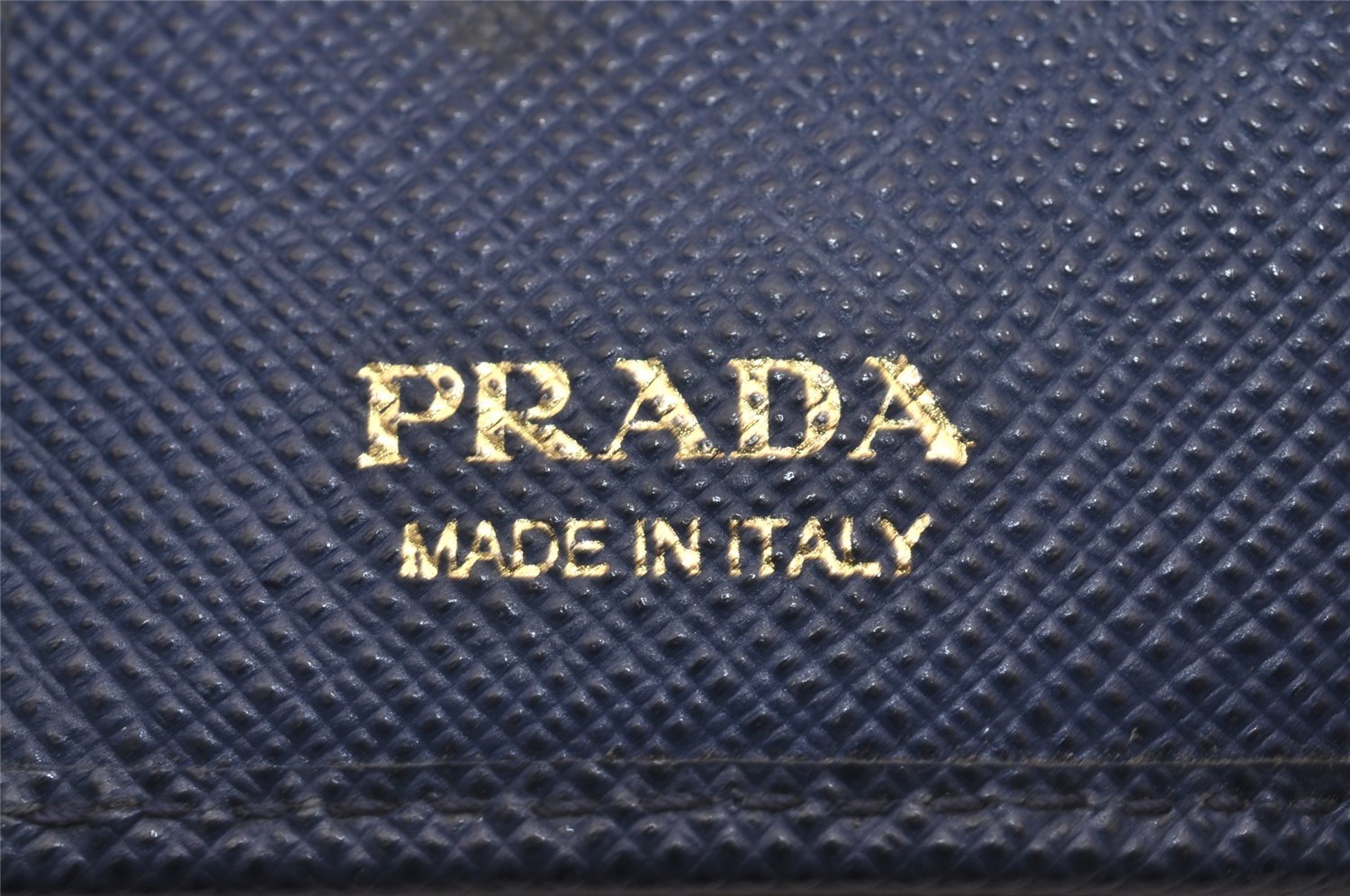 Authentic PRADA SAFFIANO METAL Leather 4 Hooks Key Case 1PG004 Navy Box 5457J