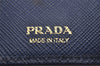 Authentic PRADA SAFFIANO METAL Leather 4 Hooks Key Case 1PG004 Navy Box 5457J