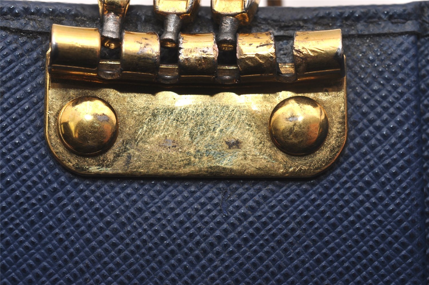 Authentic PRADA SAFFIANO METAL Leather 4 Hooks Key Case 1PG004 Navy Box 5457J