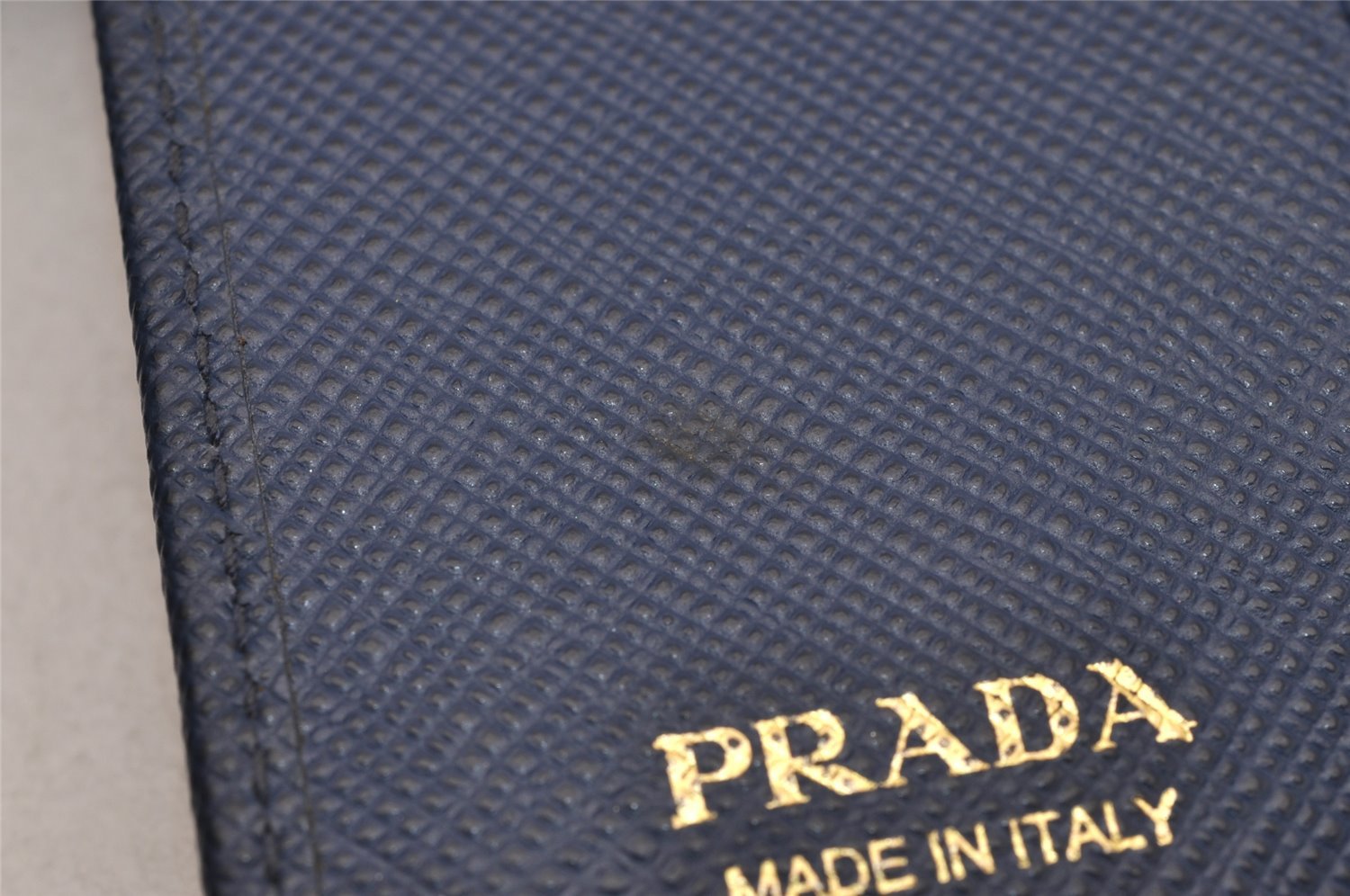 Authentic PRADA SAFFIANO METAL Leather 4 Hooks Key Case 1PG004 Navy Box 5457J