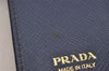 Authentic PRADA SAFFIANO METAL Leather 4 Hooks Key Case 1PG004 Navy Box 5457J