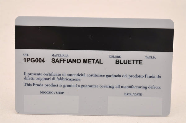 Authentic PRADA SAFFIANO METAL Leather 4 Hooks Key Case 1PG004 Navy Box 5457J