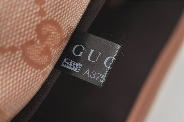 Authentic GUCCI GG Crystal Abbey Shoulder Tote Bag PVC Leather 130736 Pink 5458I