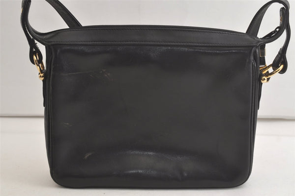 Authentic GIVENCHY Vintage Leather Shoulder Cross Body Bag Purse Black 5458K