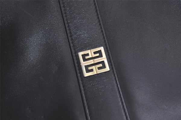 Authentic GIVENCHY Vintage Leather Shoulder Cross Body Bag Purse Black 5458K