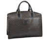 Authentic CELINE Macadam Blason Pattern Hand Tote Bag PVC Leather Black 5459K