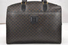 Authentic CELINE Macadam Blason Pattern Hand Tote Bag PVC Leather Black 5459K
