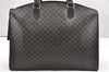 Authentic CELINE Macadam Blason Pattern Hand Tote Bag PVC Leather Black 5459K