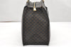Authentic CELINE Macadam Blason Pattern Hand Tote Bag PVC Leather Black 5459K