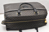 Authentic CELINE Macadam Blason Pattern Hand Tote Bag PVC Leather Black 5459K
