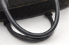 Authentic CELINE Macadam Blason Pattern Hand Tote Bag PVC Leather Black 5459K
