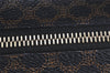 Authentic CELINE Macadam Blason Pattern Hand Tote Bag PVC Leather Black 5459K