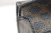 Authentic CELINE Macadam Blason Pattern Hand Tote Bag PVC Leather Black 5459K