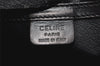 Authentic CELINE Macadam Blason Pattern Hand Tote Bag PVC Leather Black 5459K