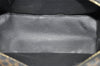 Authentic CELINE Macadam Blason Pattern Hand Tote Bag PVC Leather Black 5459K