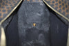 Authentic CELINE Macadam Blason Pattern Hand Tote Bag PVC Leather Black 5459K