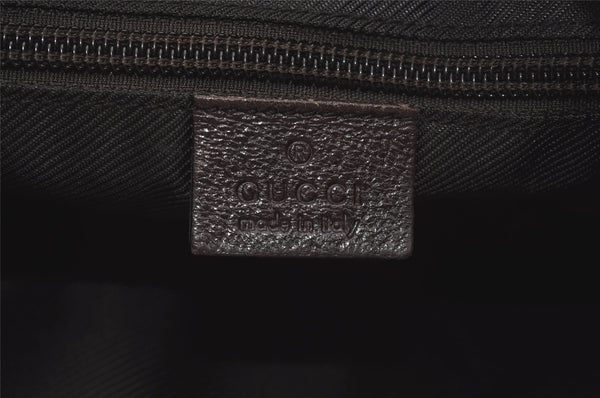 Authentic GUCCI Shoulder Cross Body Bag GG Canvas Leather 35098 Brown 5460I