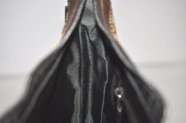 Authentic GUCCI Shoulder Cross Body Bag GG Canvas Leather 35098 Brown 5460I