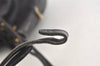Authentic Christian Dior Shoulder Drawstring Bag Purse Leather Black Junk 5460K