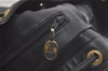 Authentic Christian Dior Shoulder Drawstring Bag Purse Leather Black Junk 5460K