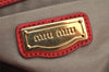 Authentic MIU MIU Matelasse Vintage Leather 2Way Shoulder Hand Bag Red 5461I