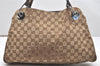 Authentic GUCCI Eclipse Shoulder Tote Bag GG Canvas Leather 121023 Brown 5462K