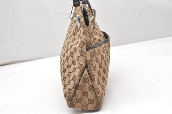 Authentic GUCCI Eclipse Shoulder Tote Bag GG Canvas Leather 121023 Brown 5462K