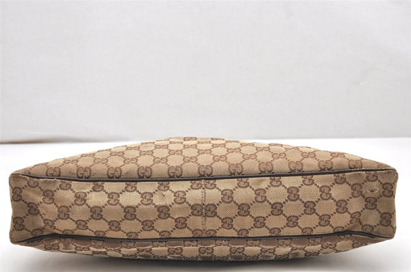 Authentic GUCCI Eclipse Shoulder Tote Bag GG Canvas Leather 121023 Brown 5462K