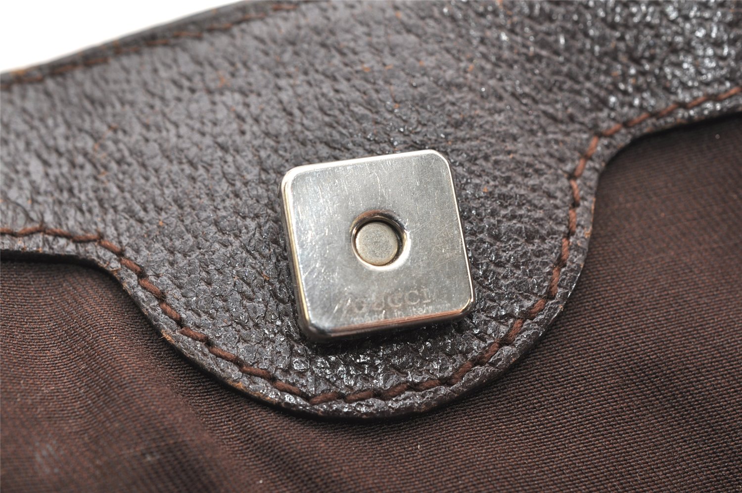 Authentic GUCCI Eclipse Shoulder Tote Bag GG Canvas Leather 121023 Brown 5462K