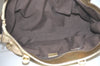 Authentic GUCCI Vintage Abbey Hand Tote Bag GG Canvas Leather 189931 Beige 5463I
