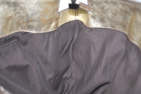 Authentic GUCCI Vintage Abbey Hand Tote Bag GG Canvas Leather 189931 Beige 5463I