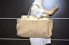 Authentic GUCCI Vintage Abbey Hand Tote Bag GG Canvas Leather 189931 Beige 5463I