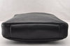 Authentic GUCCI Vintage Bamboo 2Way Shoulder Hand Bag Leather Black 5464I