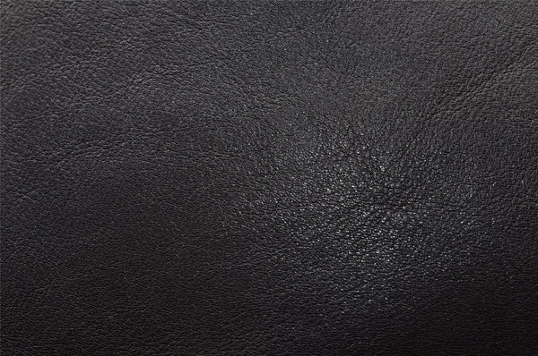 Authentic GUCCI Vintage Bamboo 2Way Shoulder Hand Bag Leather Black 5464I