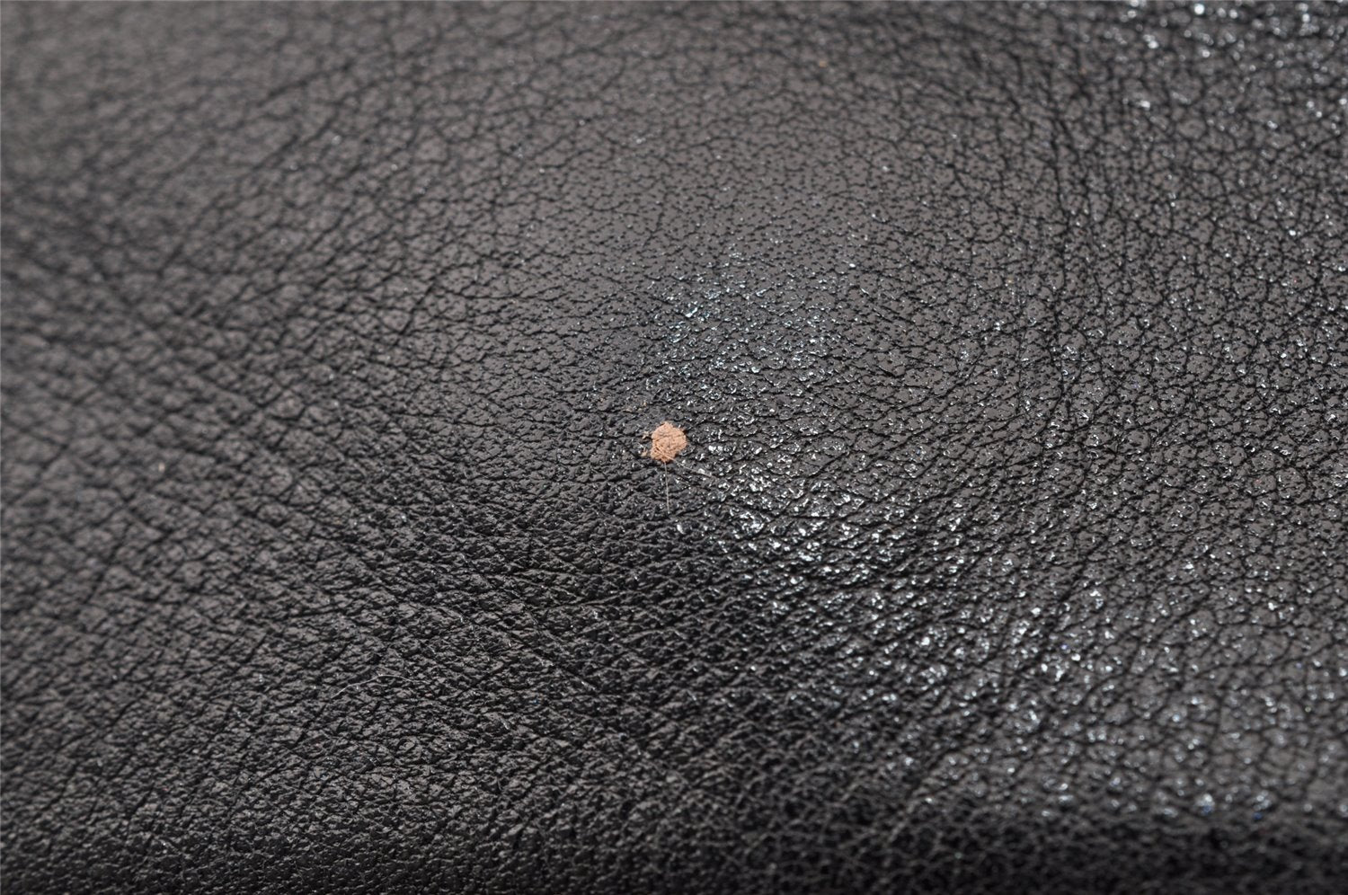 Authentic GUCCI Vintage Bamboo 2Way Shoulder Hand Bag Leather Black 5464I