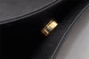 Authentic GUCCI Vintage Bamboo 2Way Shoulder Hand Bag Leather Black 5464I