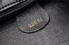 Authentic GUCCI Vintage Bamboo 2Way Shoulder Hand Bag Leather Black 5464I