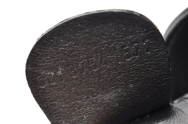 Authentic GUCCI Vintage Bamboo 2Way Shoulder Hand Bag Leather Black 5464I