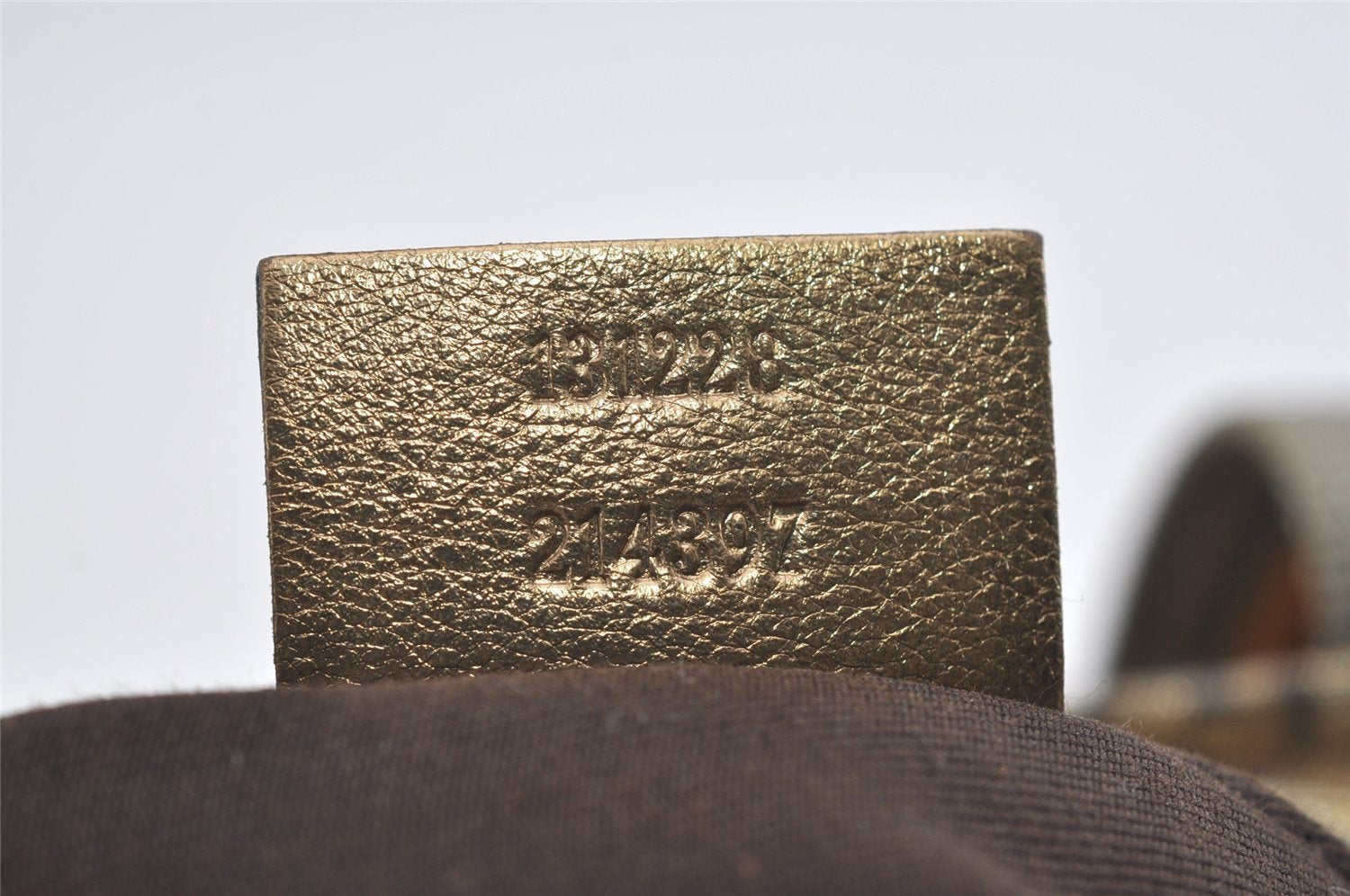 Authentic GUCCI GG Crystal Hand Tote Bag GG PVC Leather 131228 Gold 5465I