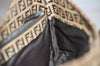 Authentic FENDI Zucchino Shoulder Hand Bag Purse Canvas Leather Brown 5465K