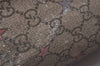 Authentic GUCCI GG Supreme Stars Shoulder Bag PVC Leather 201732 Brown 5466I